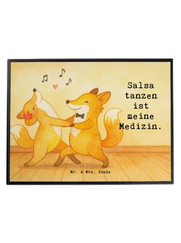 Mr. & Mrs. Panda Schreibunterlage Füchse Salsa tanzen Design mit... in Weiß
