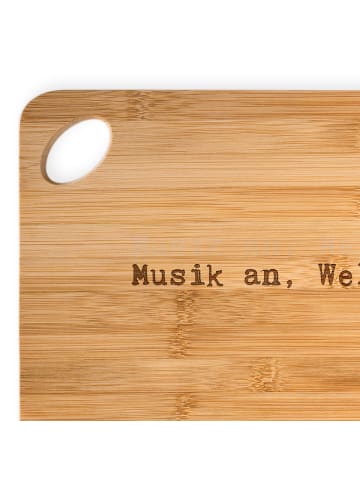 Mr. & Mrs. Panda Brett Musik an, Welt aus!... mit Spruch in Braun