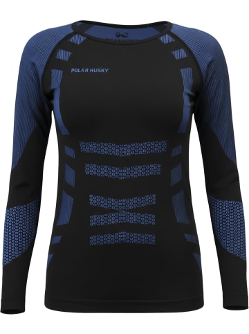 Polar Husky 1x Thermooberteil Thermoshirt langarm für Damen und Herren Super Active Ride in Blau