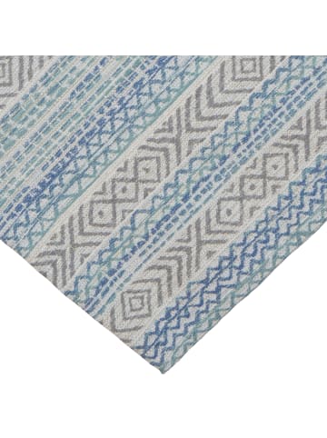 Erwin Müller Jacquard, Baumwollmischung, Gewebt Mitteldecke in blau-grau