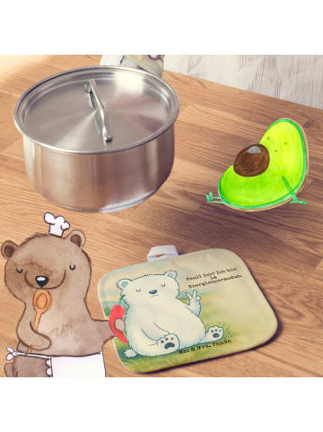 Mr. & Mrs. Panda Ofenhandschuhe Eisbär Faul Design mit Spruch in Weiß