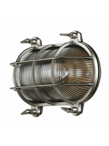 Licht-Erlebnisse Außen Wandlampe (B)24 x (H)16.5 cm in Nickel matt