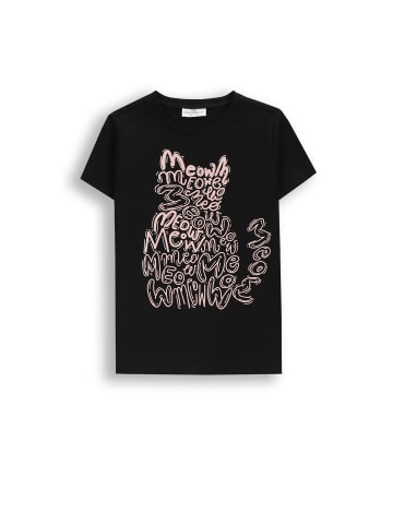 Coccodrillo T-Shirt mit kurzen Ärmeln in schwarz