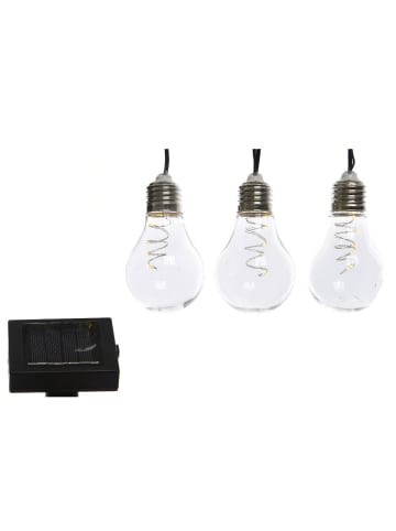 MARELIDA LED Solar Lichterkette 10 Glühbirnen in transparent - L: 4,5m