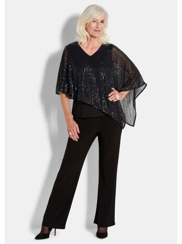 GOLDNER Elegantes, semitransparentes Oberteil in schwarz