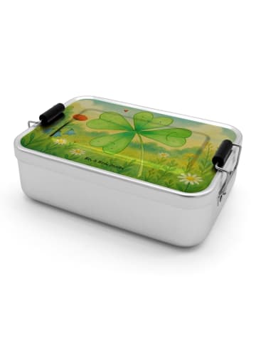 Mr. & Mrs. Panda Lunch Box Blume Kleeblatt Design ohne Spruch in Weiß