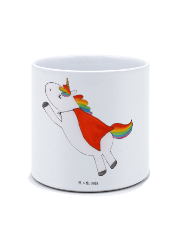 Mr. & Mrs. Panda Pflanzkübel Einhorn Geburtstag ohne Spruch in Weiß