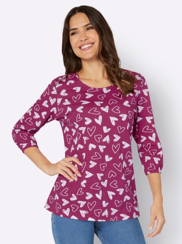 Sieh an! Print-Shirt in magenta-ecru-bedruckt