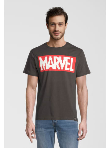 Recovered T-Shirt Marvel Pixel Logo Black in Schwarz