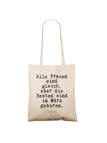 Mr. & Mrs. Panda Baumwolltasche Alle Frauen sind gleich,... mit ... in Creme