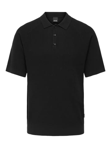 ONLY & SONS Gestricktes T-Shirt in Black