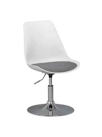 KADIMA DESIGN Trompetenstuhl Drehbar | Kunstleder, Metall-Gestell, bis 110kg in Grau