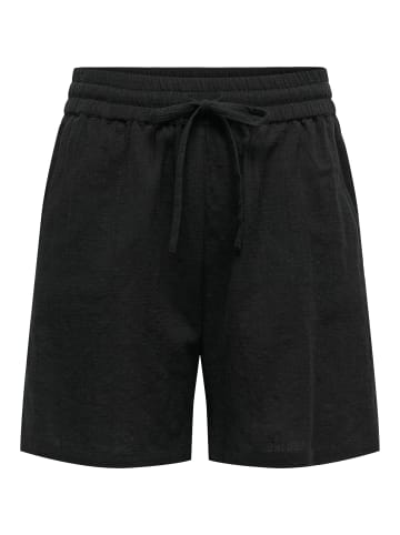 ONLY Kurze lockere Freizeithose mit Gürtel in Schwarz