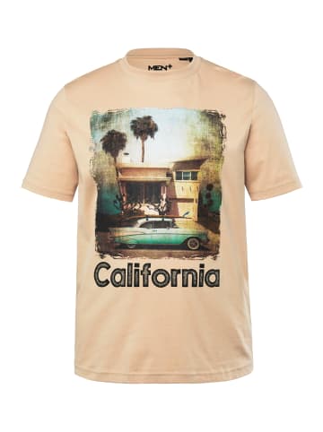 Men Plus Kurzarm T-Shirt in naturbeige