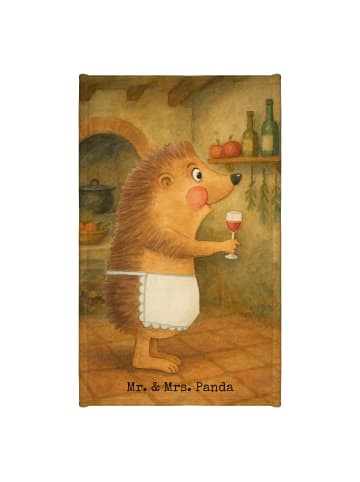 Mr. & Mrs. Panda gäste wc handtuch Igel Wein Design ohne Spruch in Weiß
