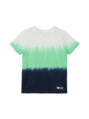 s.Oliver T-Shirt kurzarm in Blau-creme-grün