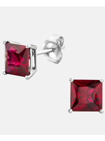 Diamant L'éternel Ohrringe aus 585 Weißgold mit Rubin