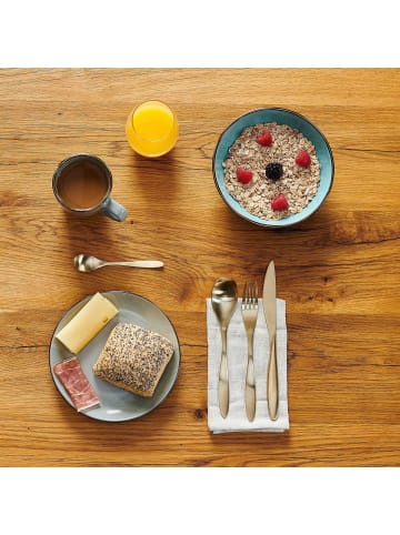 Mäser Kombiservice, Steinzeug METALLIC RIM in Grau