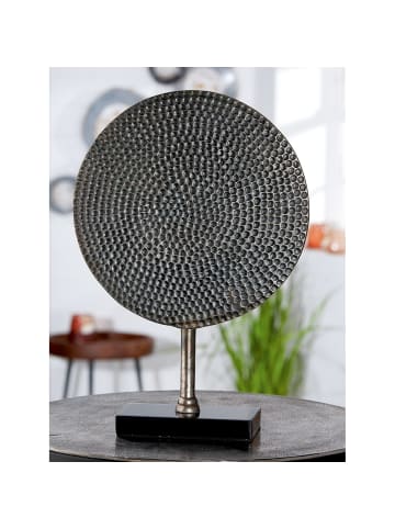 GILDE Skulptur "Round" in Silber - H. 44,5 cm - B. 30,5 cm