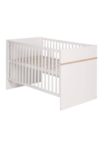 roba Babyzimmer Set Pia 2-tlg. Weiß mit Bett & Kommode mit Wickelansatz