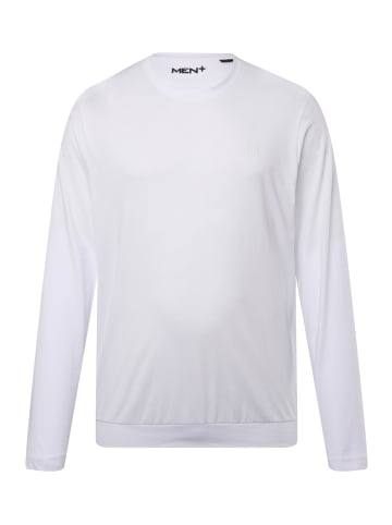 Men Plus Kurzarm T-Shirt in schneeweiß