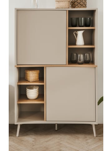 Furn.Design Highboard Kaschmir, Eiche Artisan 90 x 140 cm, Kommode mit Push-to-Open