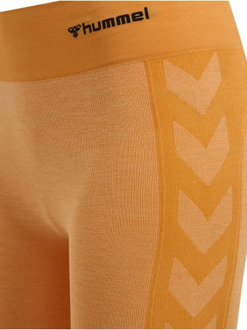 Hummel Hummel Leggings Hmlclea Yoga Damen Atmungsaktiv Feuchtigkeitsabsorbierenden Nahtlosen in BLAZING ORANGE/CARROT CURL MELANGE