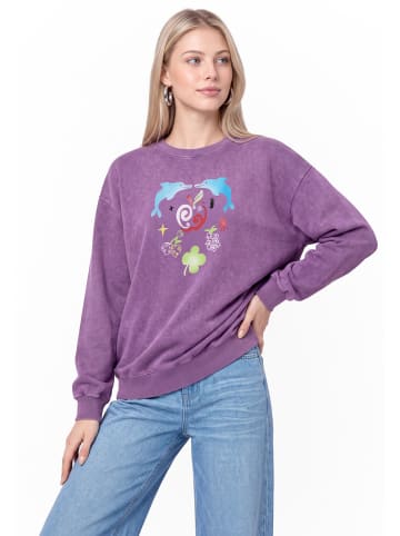 myMo Women Sweatshirt in Purple