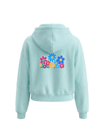 IZIA Women Hoodie in Aqua