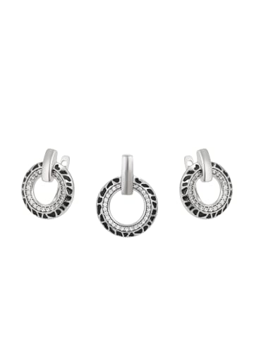 NAEMI Women Jewelry Set in Silver Black
