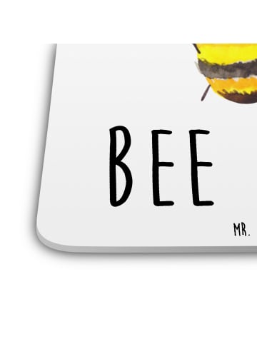 Mr. & Mrs. Panda Untersetzer Biene Happy mit Spruch in Weiß