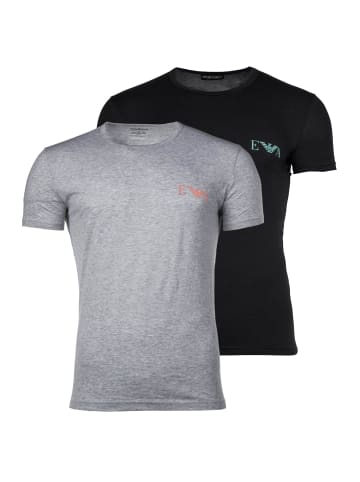 Emporio Armani T-Shirt 2er Pack in Schwarz/Grau
