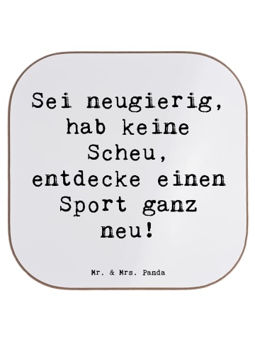 Mr. & Mrs. Panda Tassen Untersetzer Spruch Neuer Sport mit Spruch in Weiß