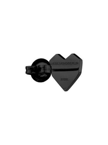LIEBESKIND BERLIN Ohrstecker Broken Heart in schwarz