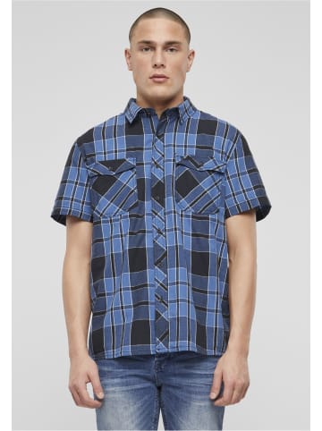 Brandit Short Sleeve Shirt in indigo checked