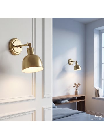 home24 Wandleuchte LOWI in Messing