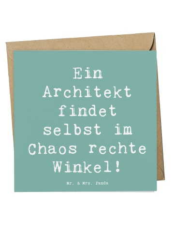 Mr. & Mrs. Panda Deluxe Karte Spruch Architekt Chaos mit Spruch in Meeresbrise