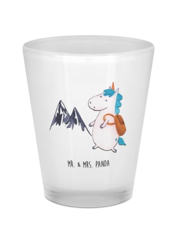 Mr. & Mrs. Panda Schnapsglas Einhorn Bergsteiger ohne Spruch in Transparent