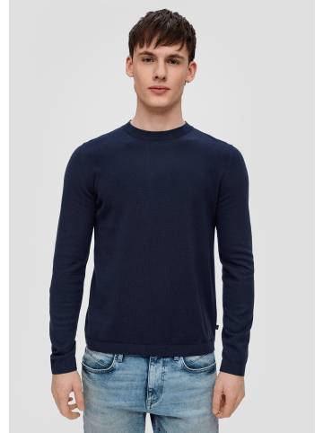 QS Strickpullover langarm in Blau