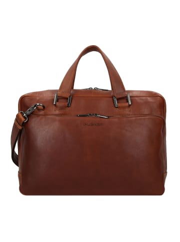 Plevier Vintage Bill Aktentasche Leder 40 cm Laptopfach in cognac