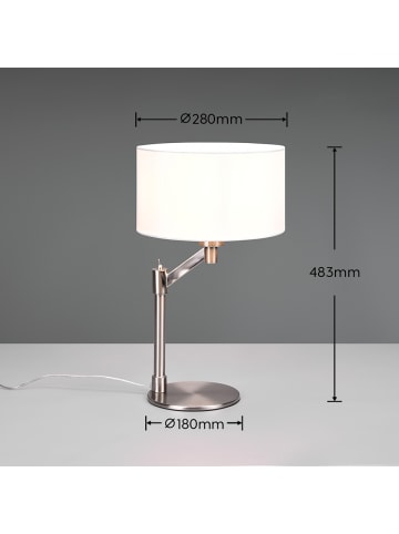 Trio Leuchten Tischleuchte CASSIO in Nickel matt