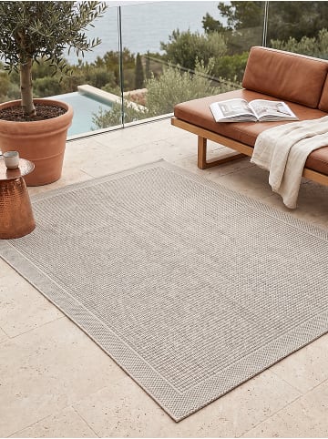 KADIMA DESIGN Teppich flachgewebt Uni flachgewebt pflegeleicht Wohnzimmer Flur in Beige