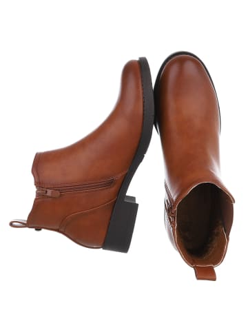 Ital-Design Stiefelette in Camel