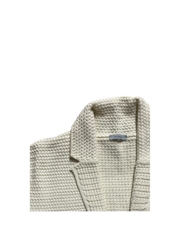 Malo Weiß Baumwolle Herren Strickjacke