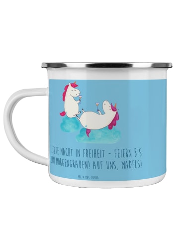Mr. & Mrs. Panda Teetasse Junggesellinnenabschied Feiern mit Spruch in Sky Blue