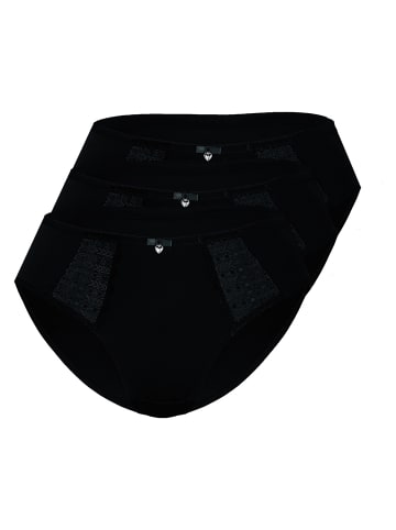Sassa 3er Pack Slip in Schwarz