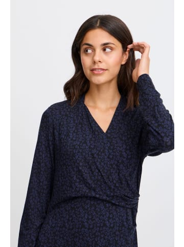 Fransa Jerseykleid FRCERICA Regular fit in Black Navy mix AOP MA24 02F