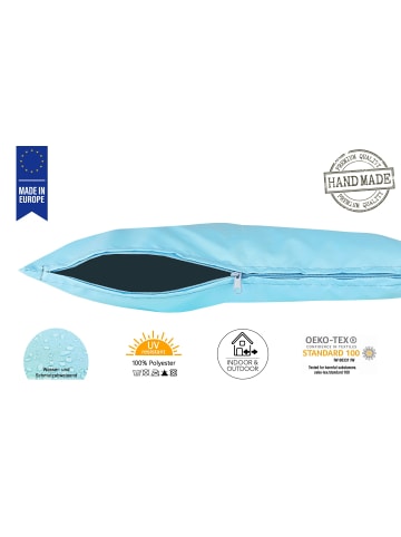 JACK 2er Set Outdoor Kissenhülle 60x60cm Uni in Hellblau