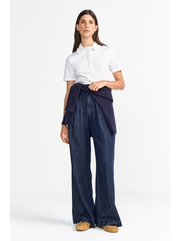 Rich & Royal T-Shirt mit Cotton Collar in White