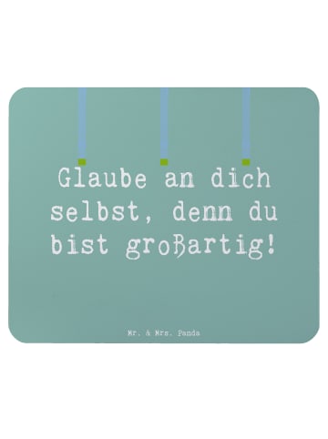 Mr. & Mrs. Panda Mouse Pad Spruch Selbstvertrauen stärken mit Sp... in Meeresbrise